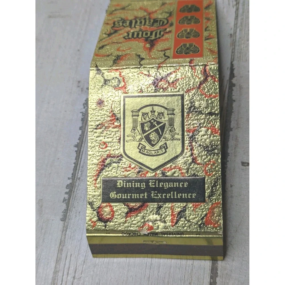Vintage Matchbook‎ Cover Four Eagles Restaurant Cocktail Lounge Palos Hills
